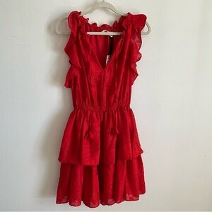 Chelsea & Violet Red Ruffled Tier Red Lolita Dress Medium